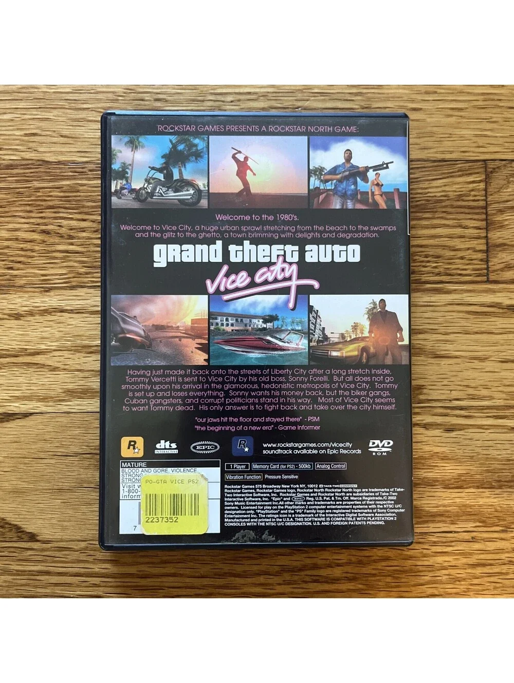 Rockstar Games Grand Theft Auto: Vice City Sony PlayStation 2 - POSTER INCLUDED!